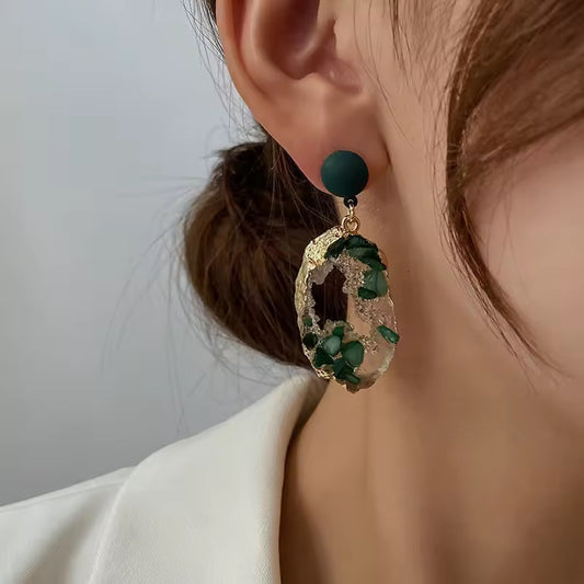 Emerald Dust Earrings