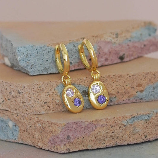 Oria Dual Stone Earrings