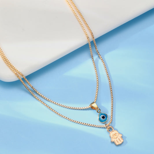 Evil Eye Harmony Layered Necklace