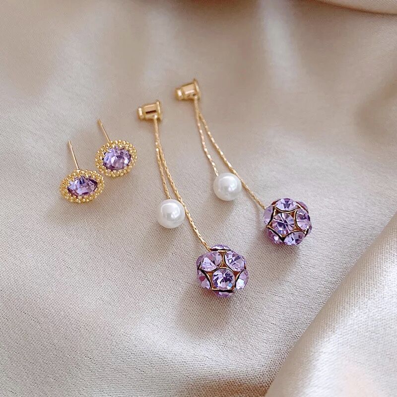 Lilac Halo Earrings