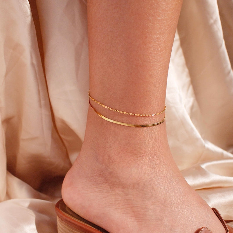 Golden Duo Anklet