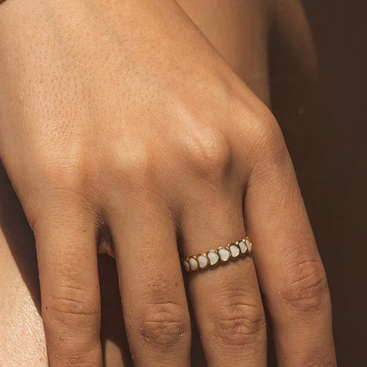 Amour White Heart Ring