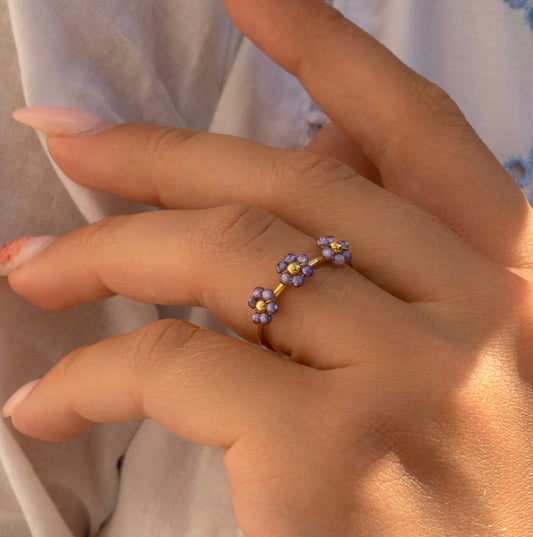 Lavender Floral Ring