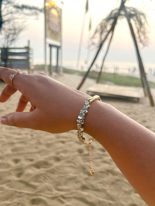 Sculpted Two-tone Bracelet