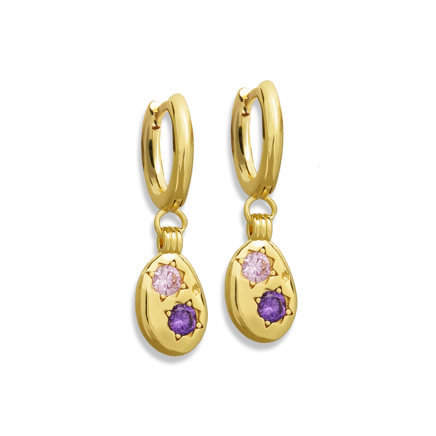Oria Dual Stone Earrings