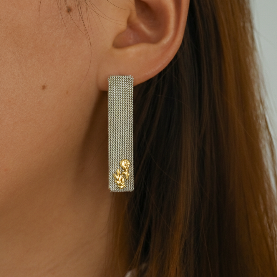 Silver Veil Earrings
