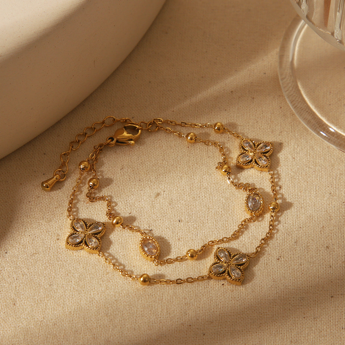Golden Flutter Charm Bracelet