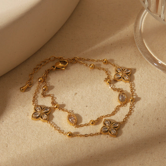Golden Flutter Charm Bracelet