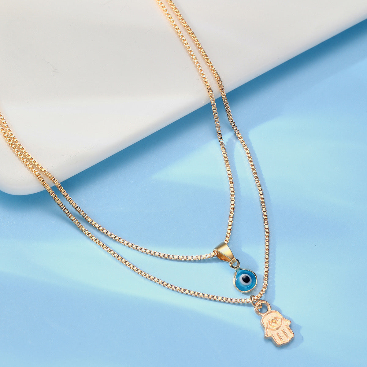 Evil Eye Harmony Layered Necklace