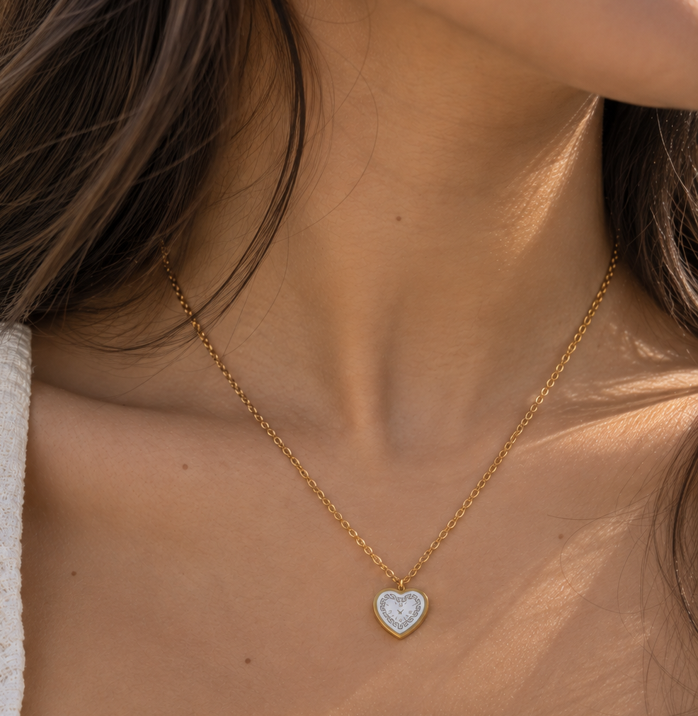 Timeless White Heart Necklace