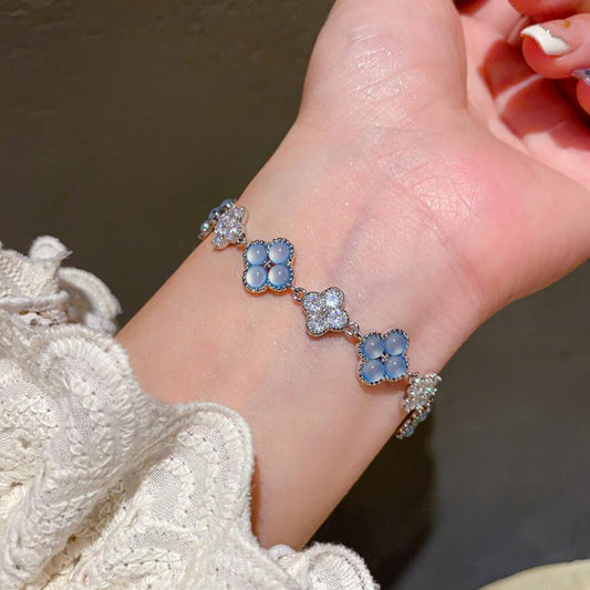 Vintage Blue Clover Bracelet