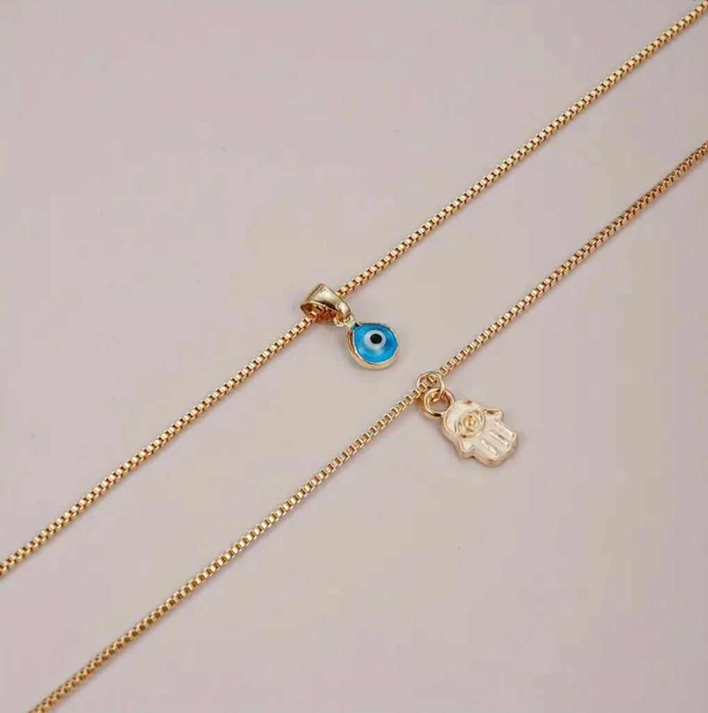 Evil Eye Harmony Layered Necklace