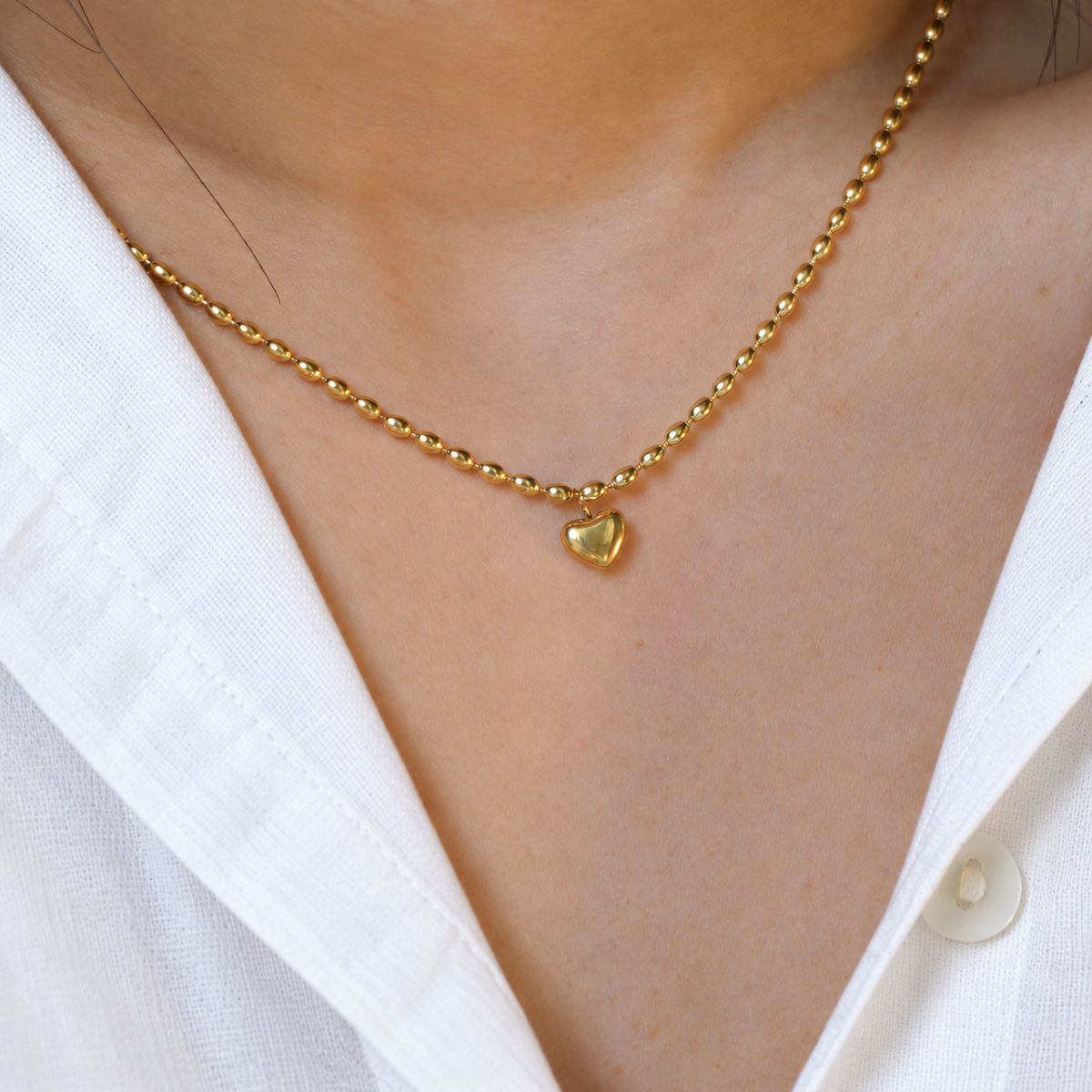 Bliss Gold Heart Necklace
