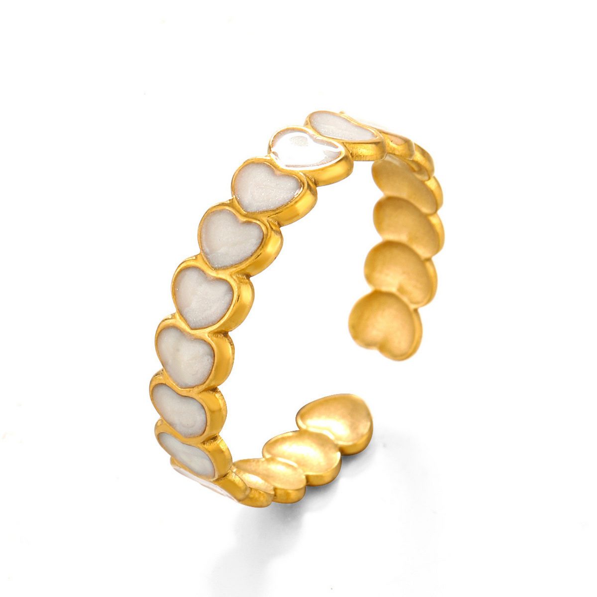 Amour White Heart Ring
