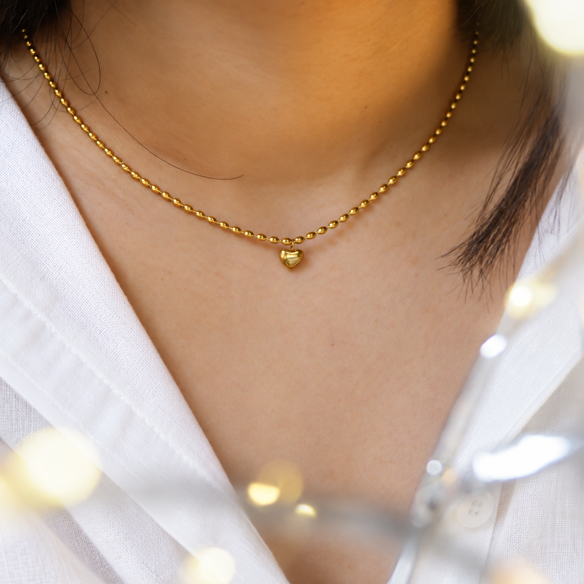 Bliss Gold Heart Necklace