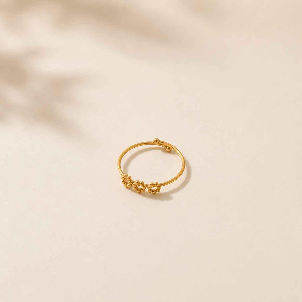 Golden Floral Ring
