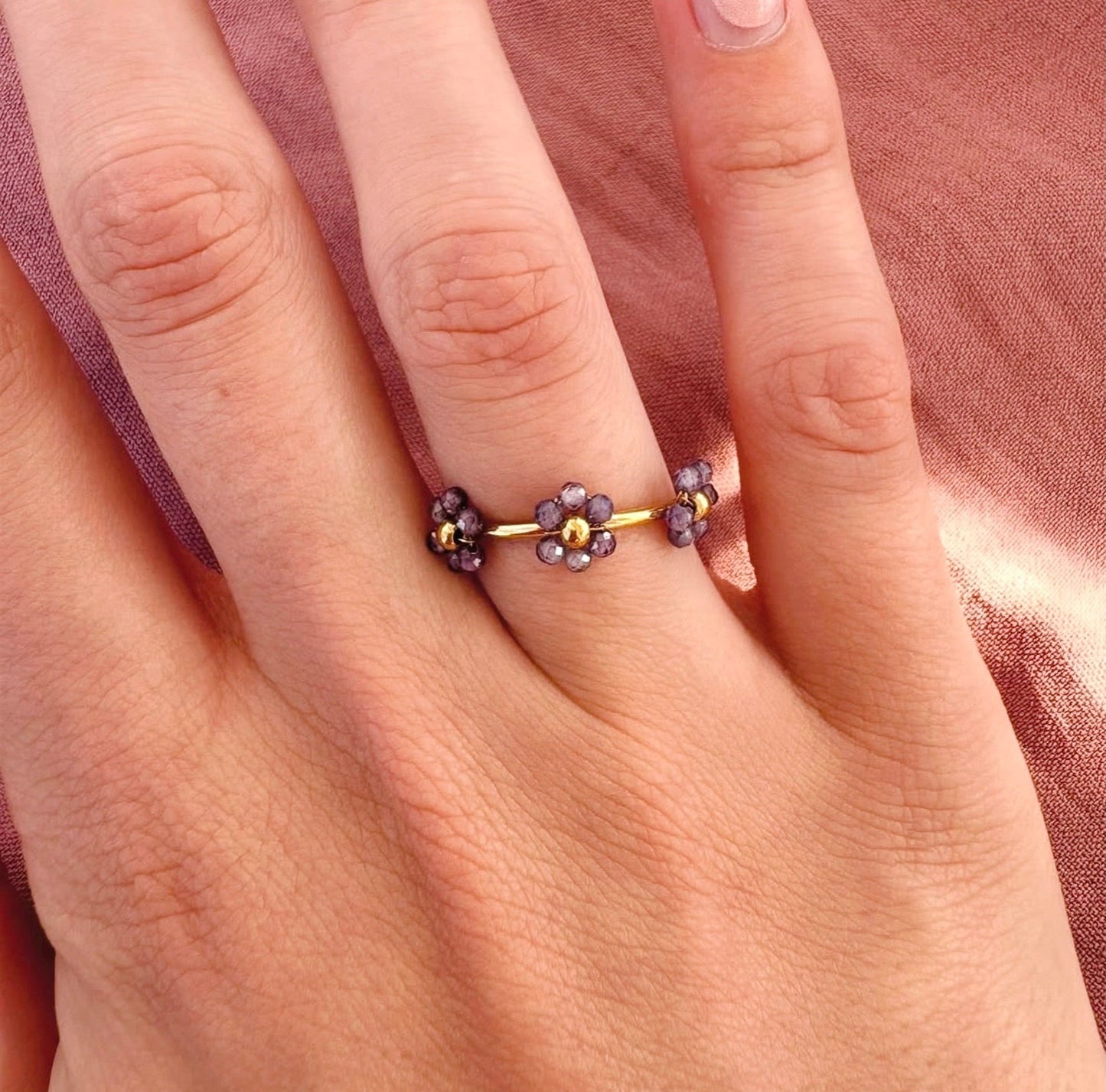 Lavender Floral Ring
