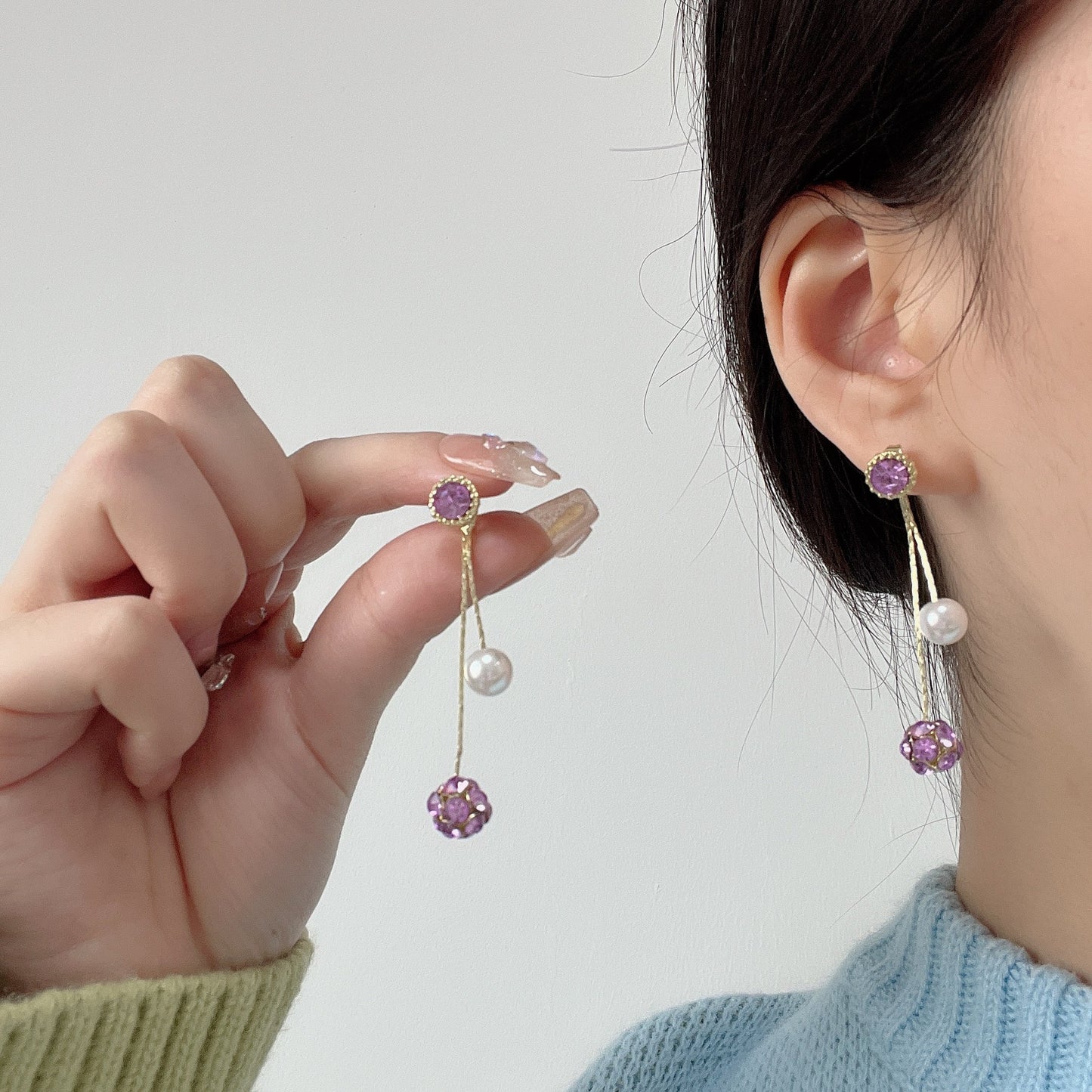 Lilac Halo Earrings