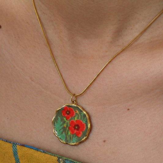 Crimson Petal Necklace