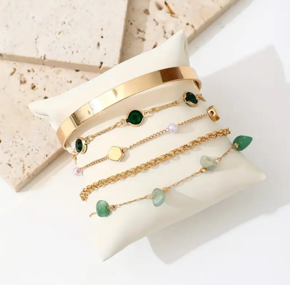The Emerald Bracelet Set