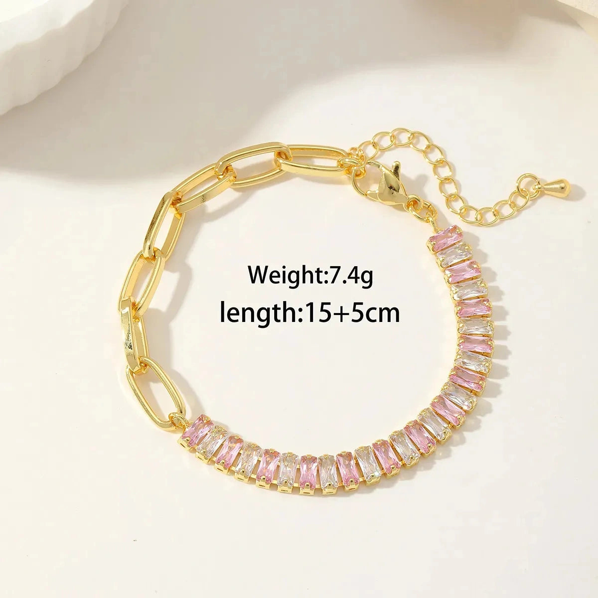 Soft Blush Link Bracelet