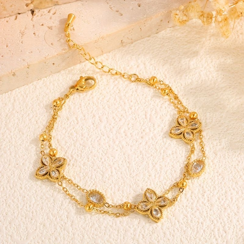 Golden Flutter Charm Bracelet