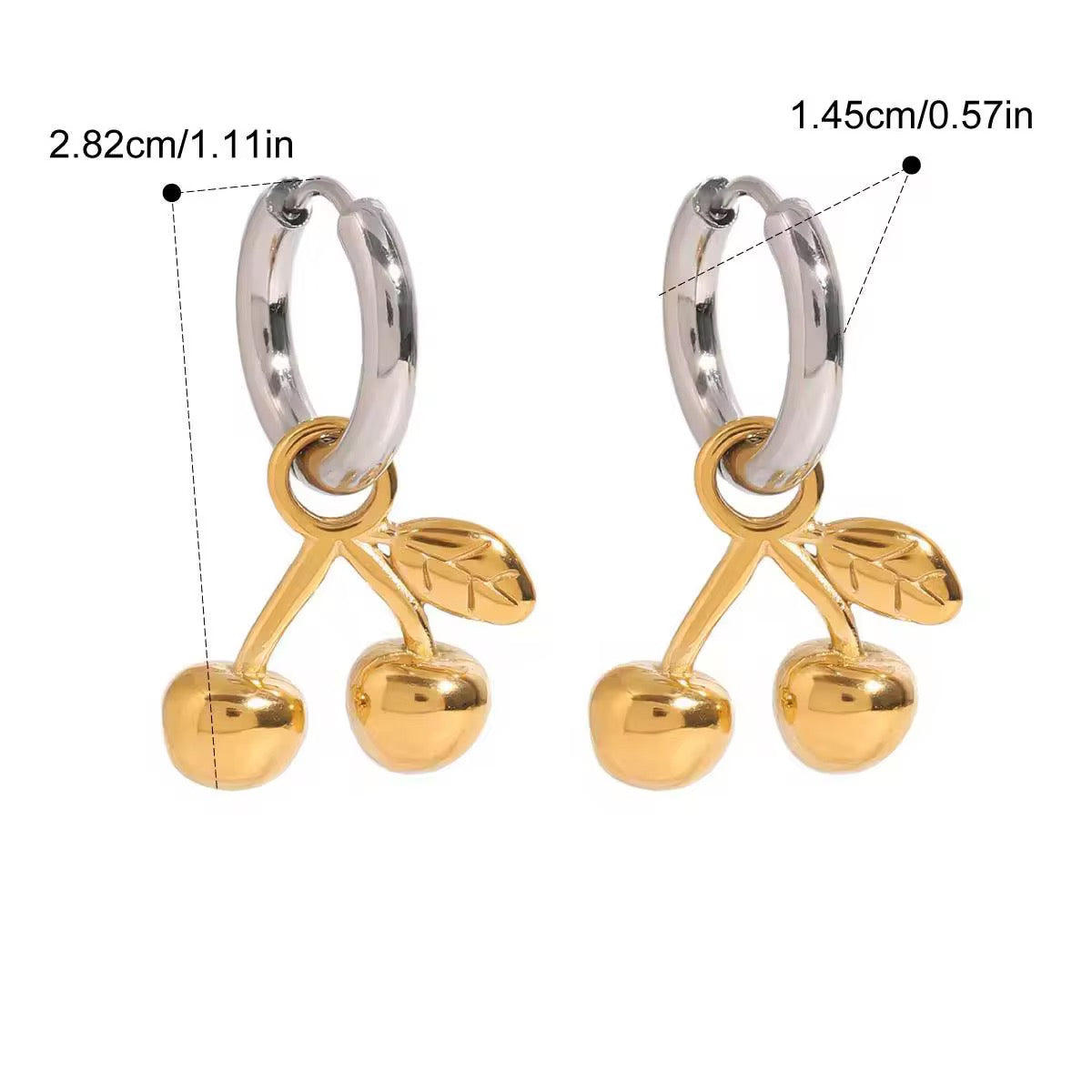 Golden Cherry Earrings