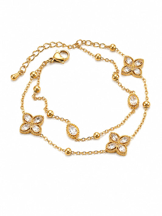Golden Flutter Charm Bracelet