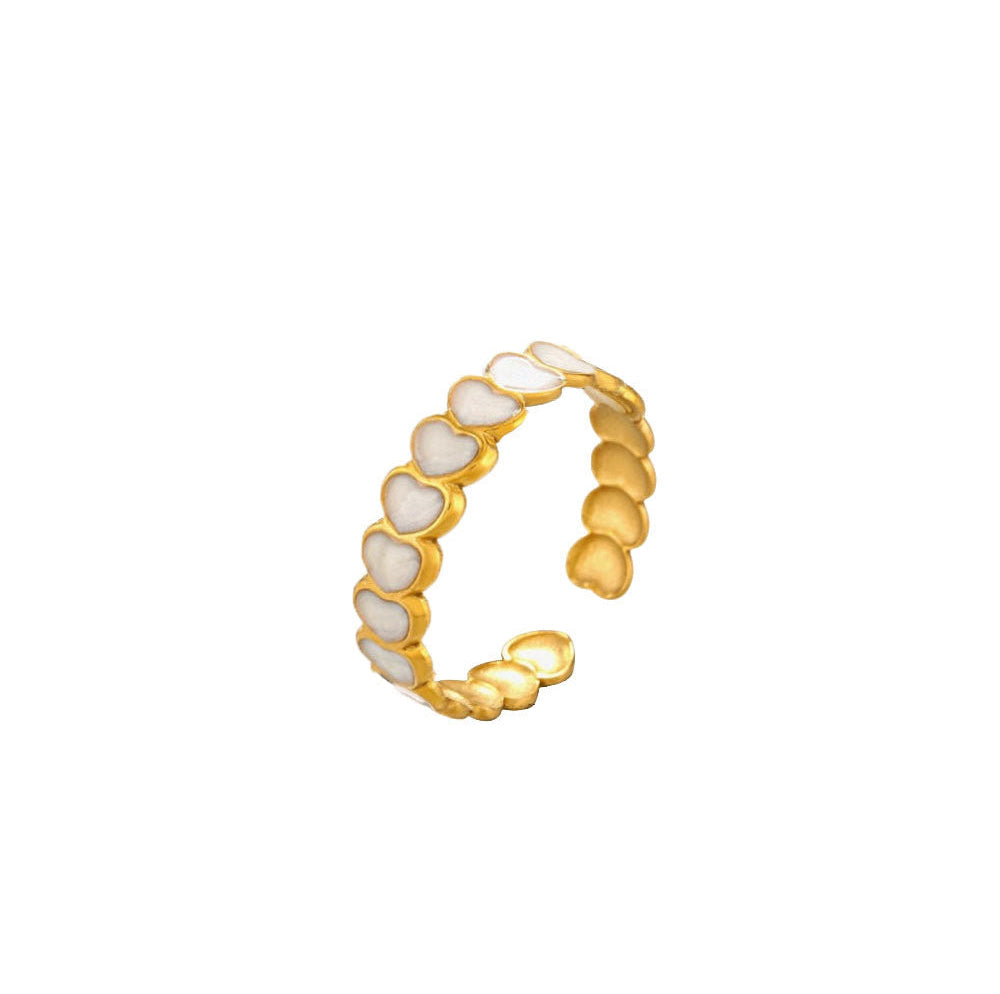 Amour White Heart Ring