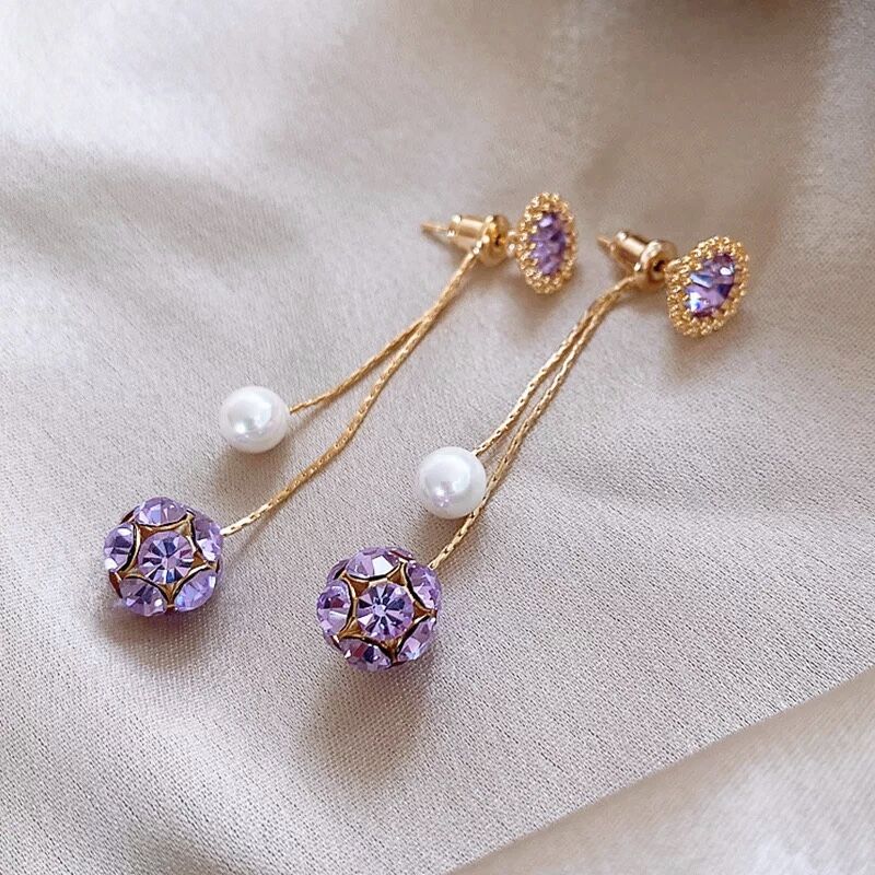 Lilac Halo Earrings