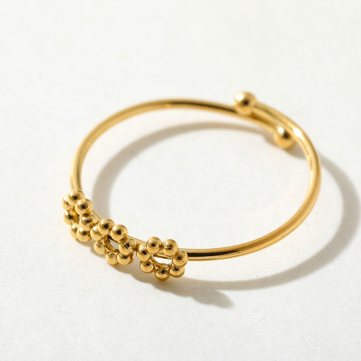 Golden Floral Ring