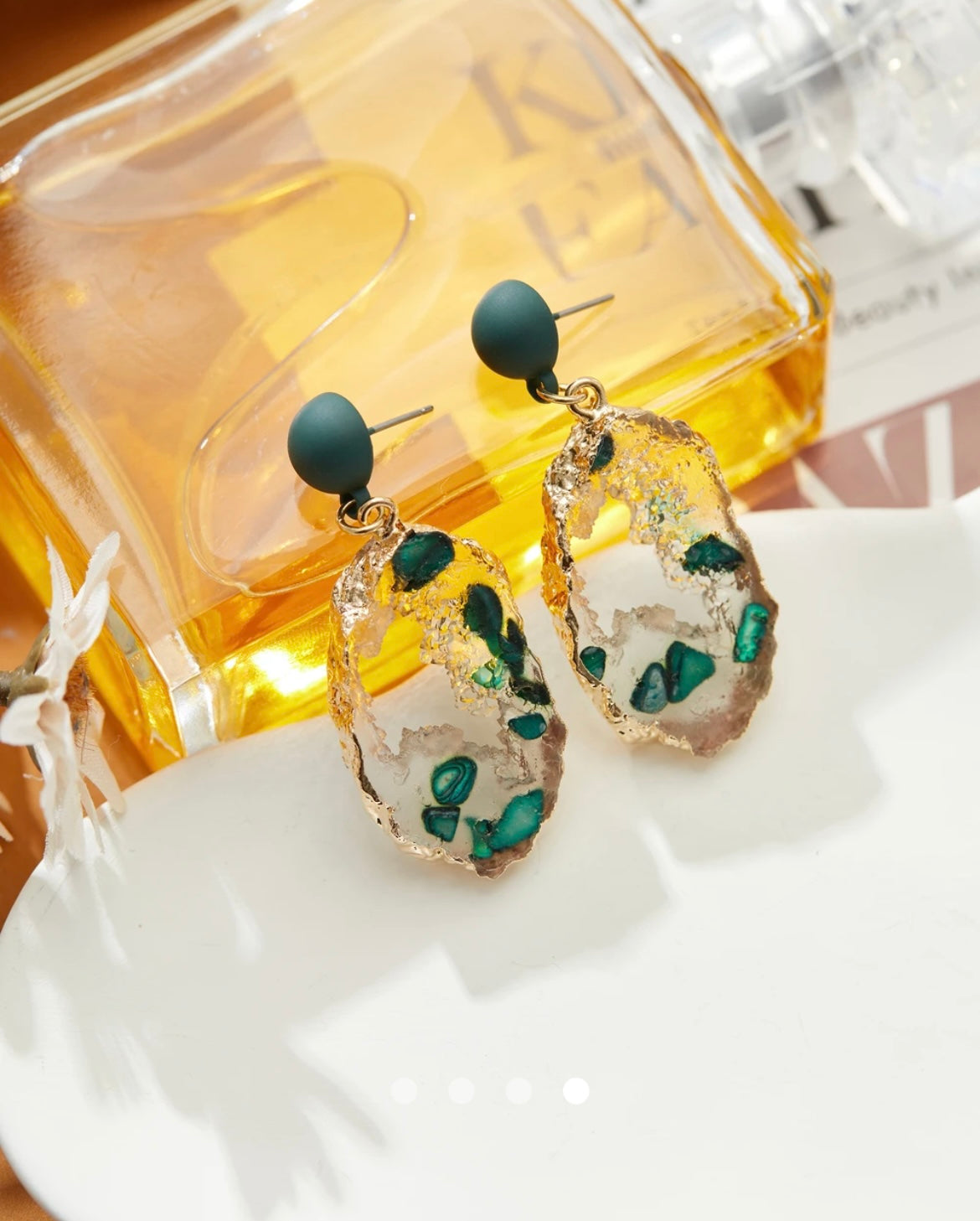 Emerald Dust Earrings