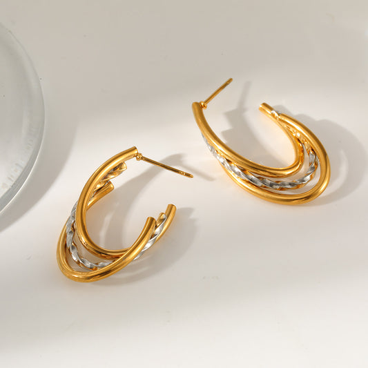 Layered Twist Earrings