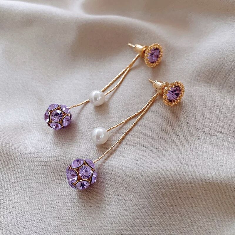Lilac Halo Earrings