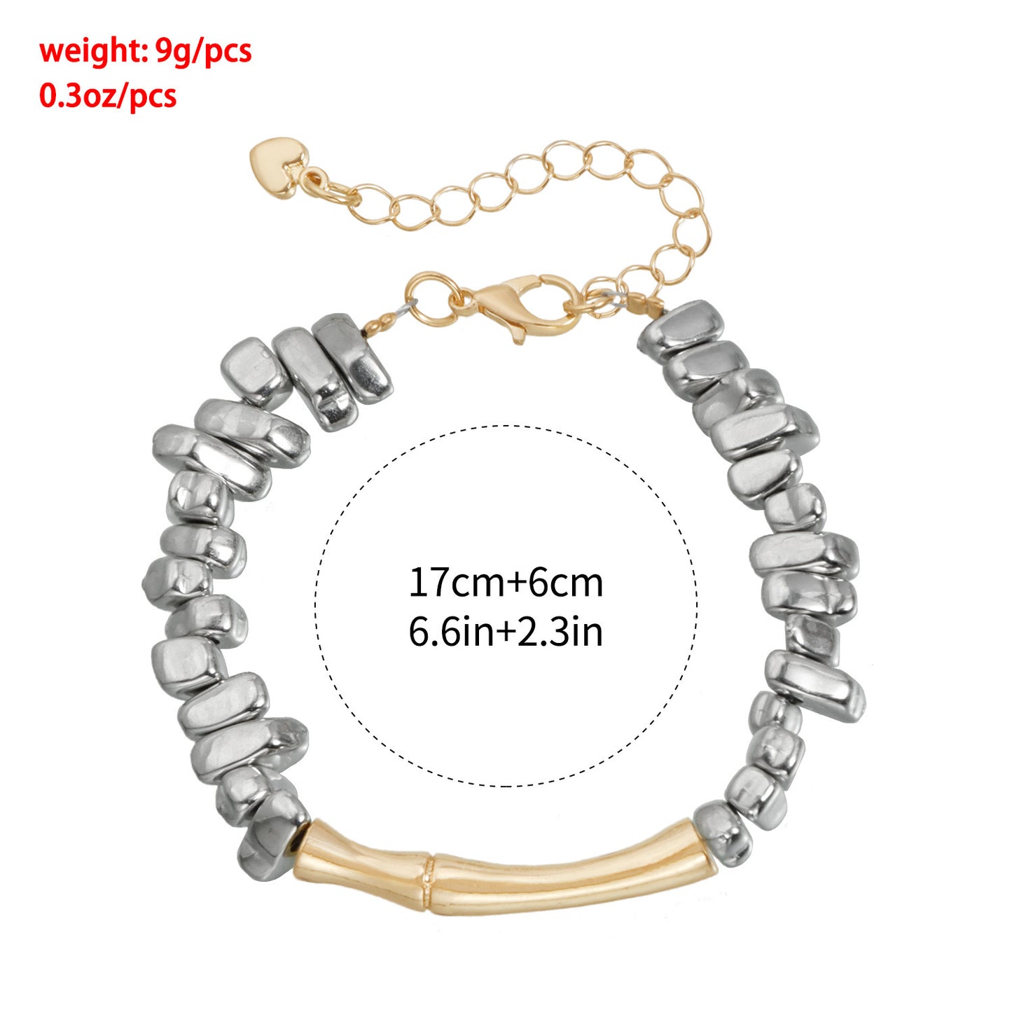 Sculpted Two-tone Bracelet