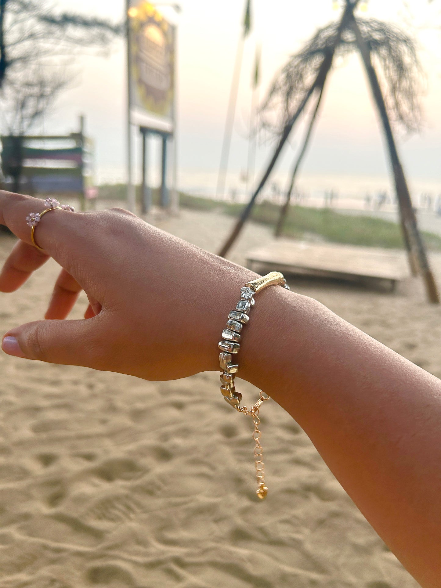 Sculpted Two-tone Bracelet