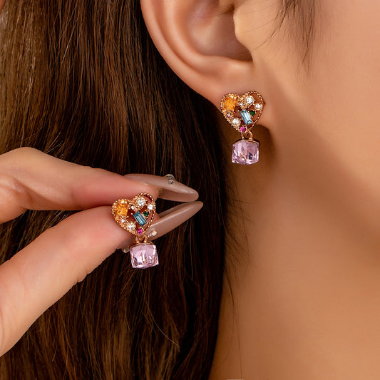 Rosaline Heart Earrings