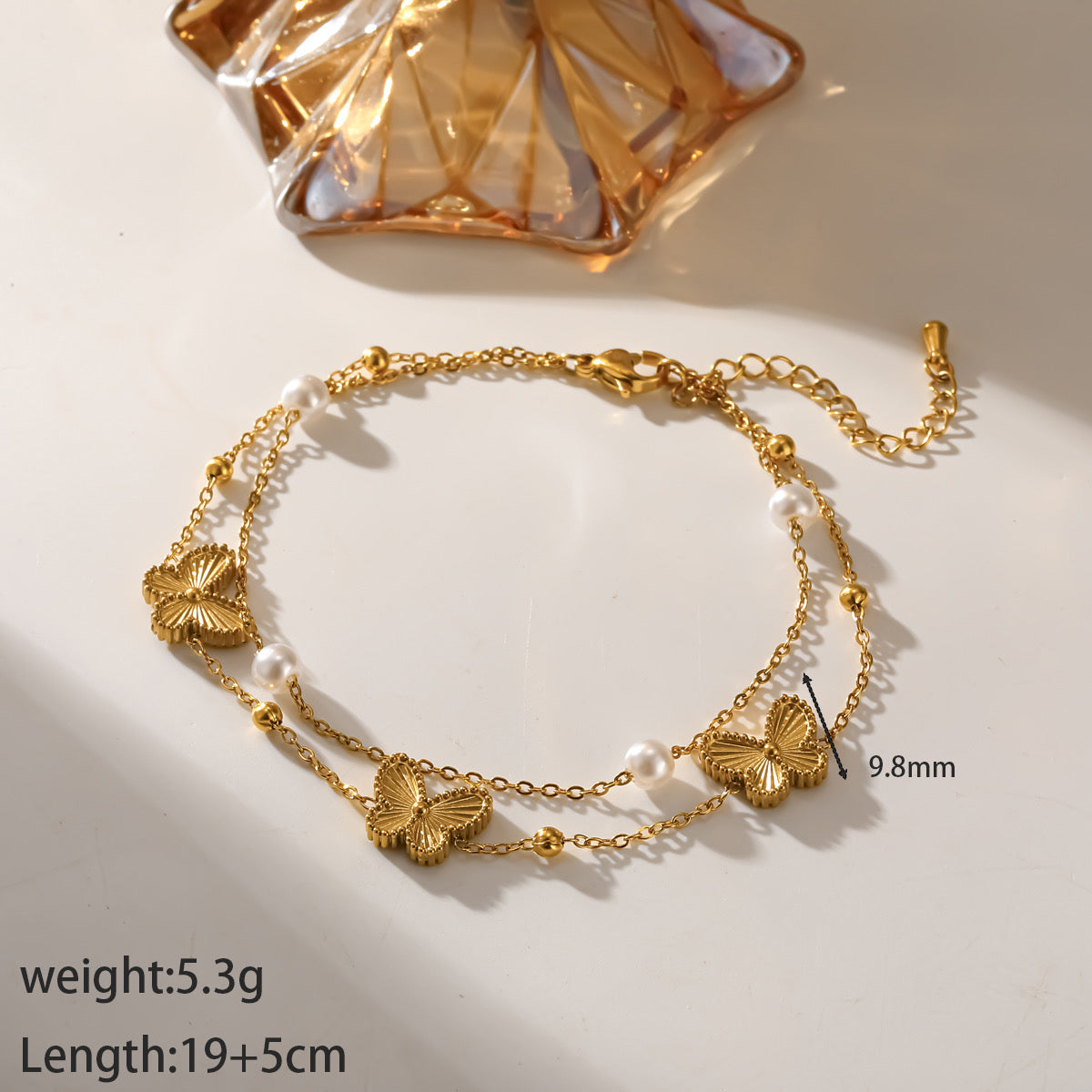 Fluttering Pearls Layered Bracelet