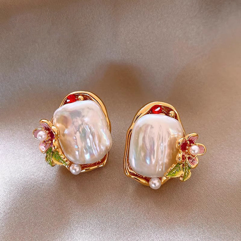 Rosé Bloom Baroque Earrings