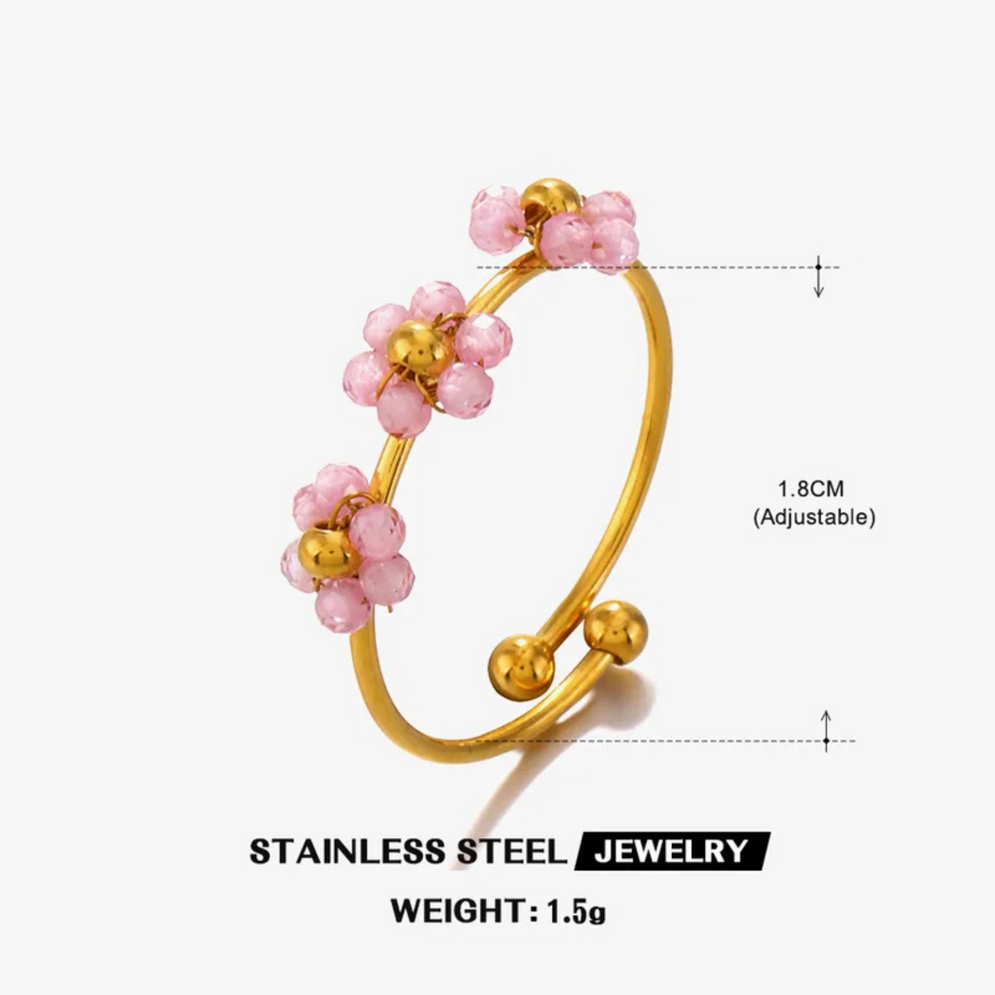 Blush Pink Floral Ring