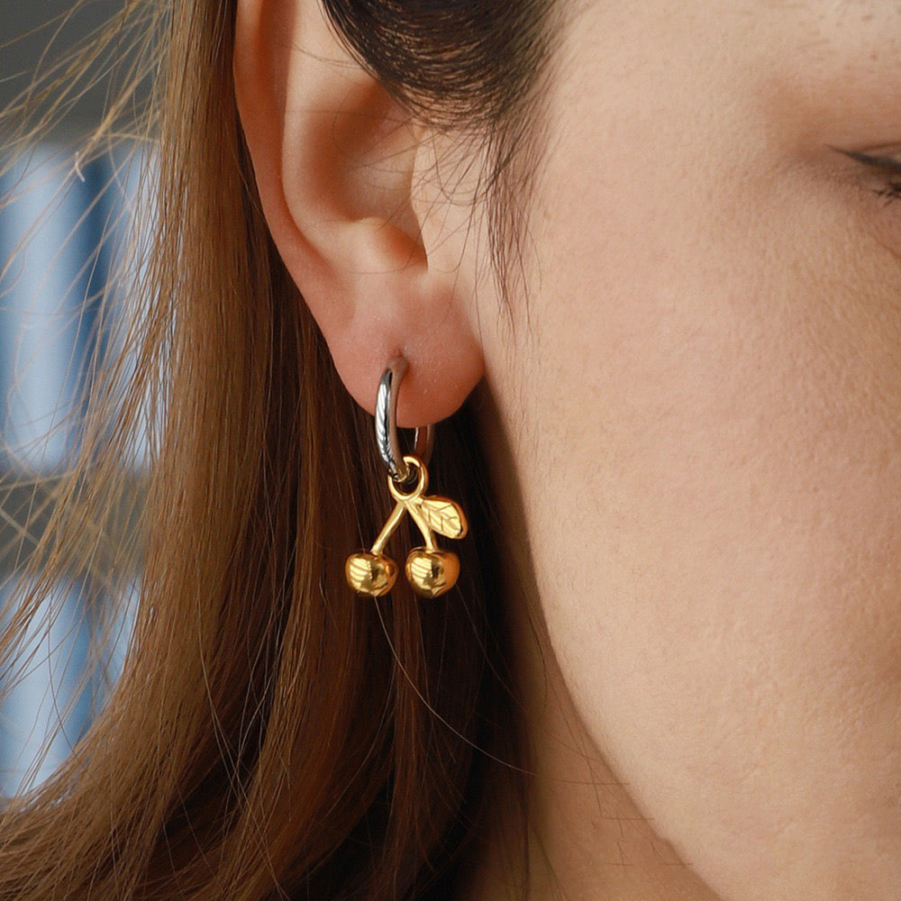 Golden Cherry Earrings