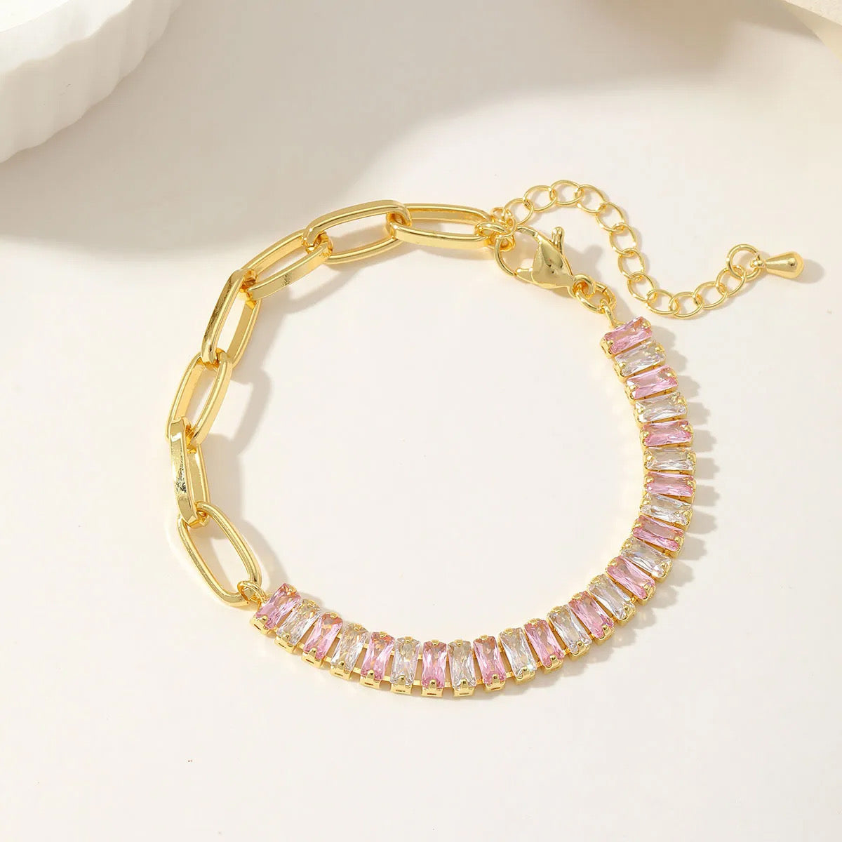 Soft Blush Link Bracelet