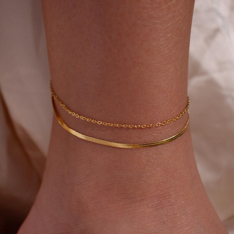 Golden Duo Anklet