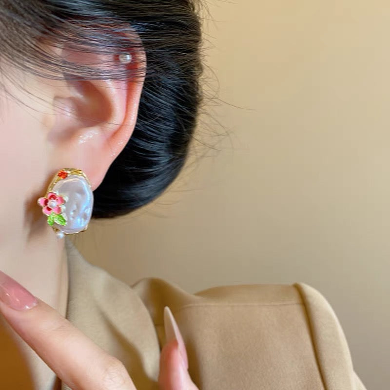 Rosé Bloom Baroque Earrings