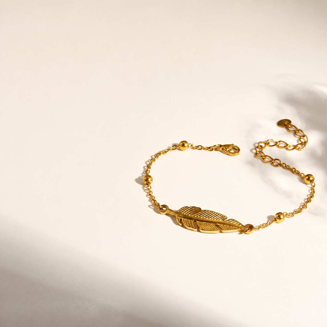 Golden Feather Bracelet