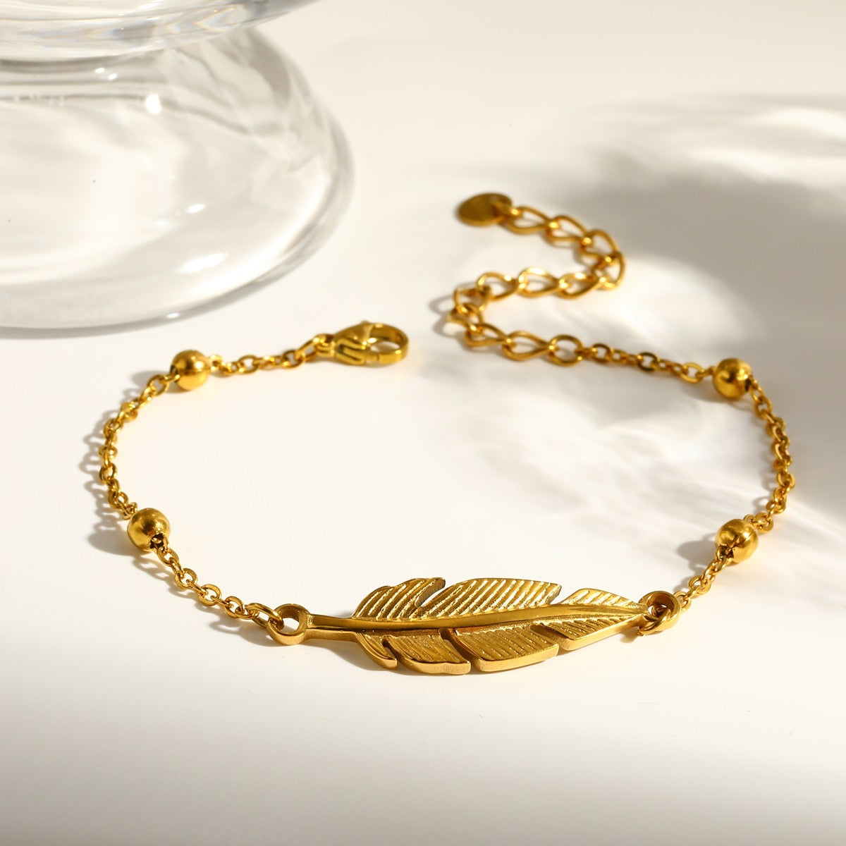 Golden Feather Bracelet