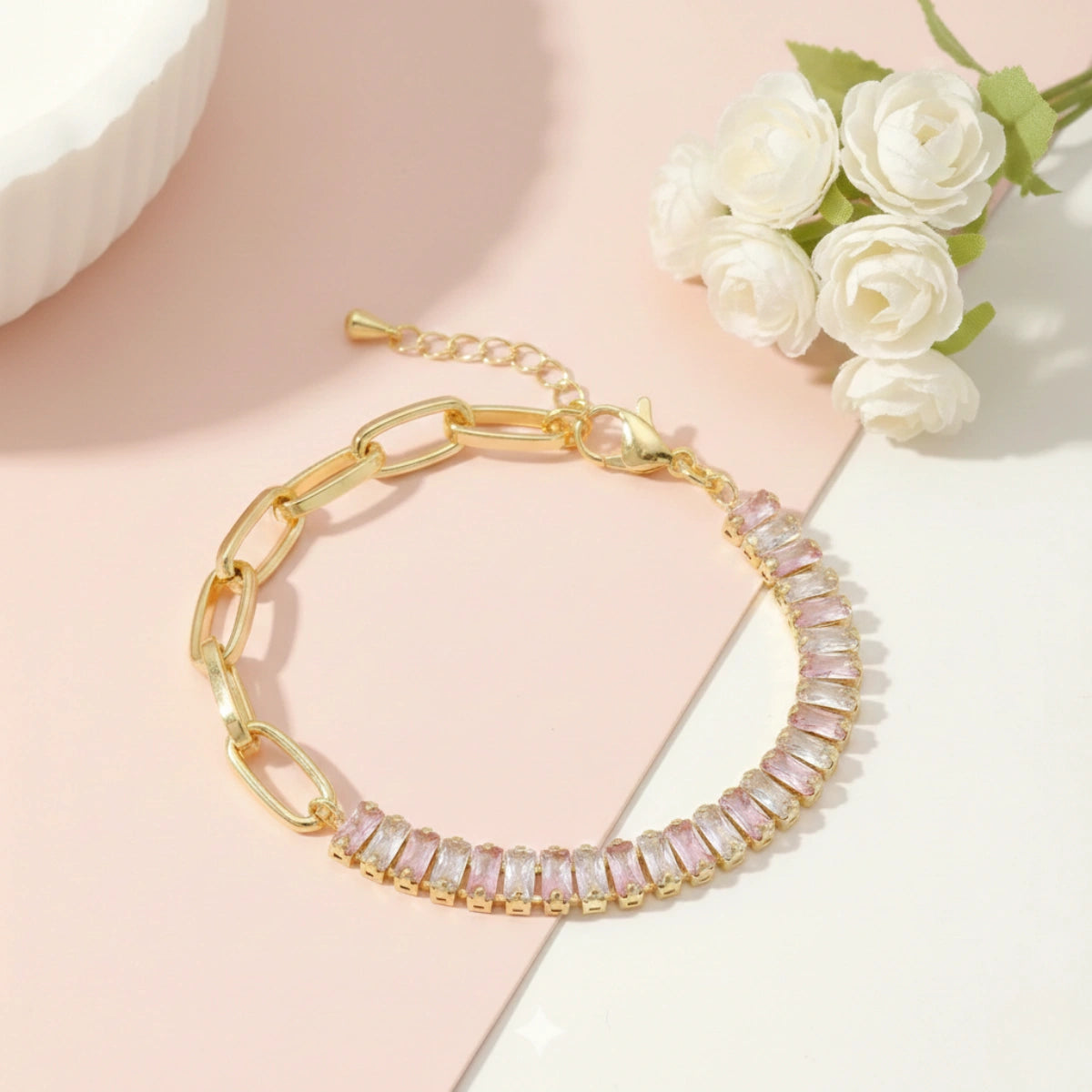 Soft Blush Link Bracelet