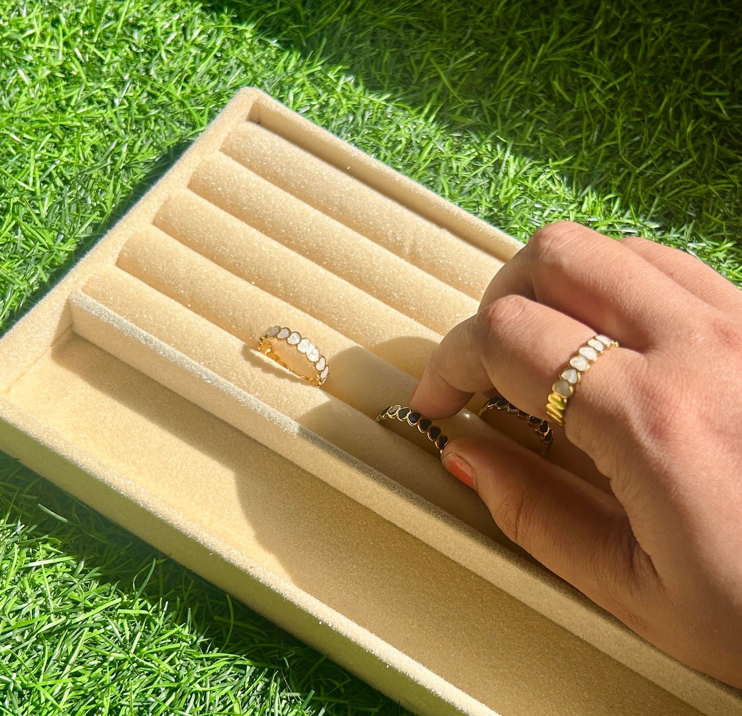 Amour White Heart Ring