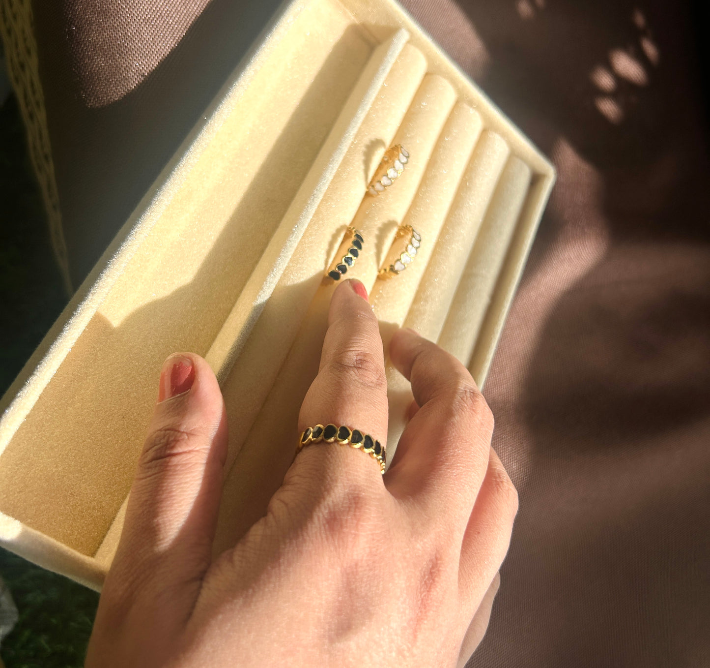 Midnight Black Heart Ring