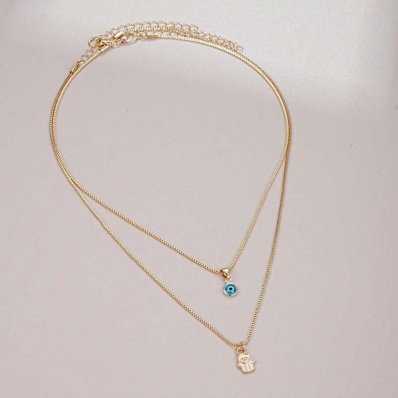 Evil Eye Harmony Layered Necklace
